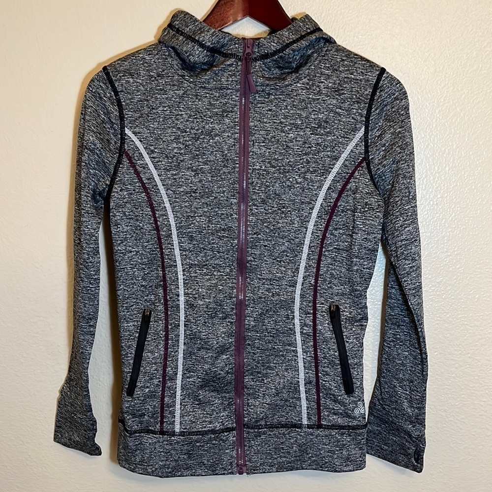 Soho Sport Grey Zip Up Athletic Hoodie Sweatshirt